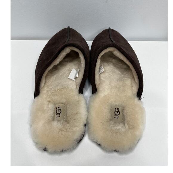 UGG Men’s Brown Suede Scuff Slippers / Size-13